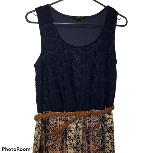 Espresso bohemian maxi w/belt - Picture 3 of 3